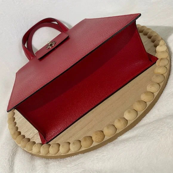 BVLGARI - Vintage - Red leather structured tote **35% OFF** - Picture 5 of 9